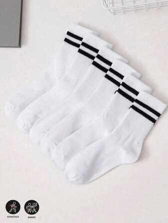 40pcs/30pcs/24pcs Comfortable Unisex Sports Socks, Suitable For Workout Training, Long Socks For Women In Spring, Summer, Autumn And Winter, Casual, Business, Breathable, Antibacterial, Odor-Resistant, Soft, Black, White Sport Socks, Soft, Lightweight, Odor-Resistant Sports Socks For Men And Women, Suitable For Autumn And Winter, 20pcs/10pcs/8pcs/6pcs/4pcs/2pcs/Set