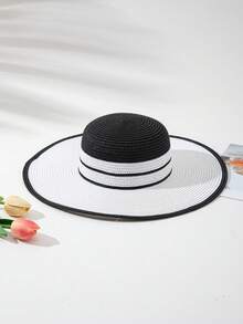 1 Bohemian Style Straw Hat + 1 Straw Bag - Khaki - View 11