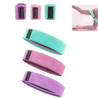 3pcs/Set Elastic Hip Band Yoga Resistance Band Wide Fitness Exercise Legs Band Loop For Circle Squats Training Outdoor Gym Fitness Booty Workout