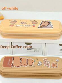 Large Capacity Cute Capybara Pencil Case, Children's Stationery Bag Stress Relief Pencil Box, School Supplies,Back To School