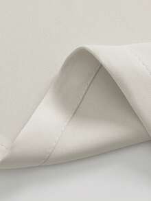 1pc Cream Blackout Simple Minimalist Style Curtain For Living Room & Bedroom - Beige - View 4