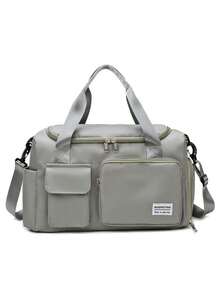 1pc Women Personalized Sports Gym Bag, Multi-Function Travel Duffel Bag With Shoe Compartment & Wet Dry Pocket, Fashionable Versatile Shoulder Bag, Large Capacity Multi-Pocket Storage Bag, Luggage Strap, Embroidered Custom Name/Initial,All-Purpose,Large Capacity,Versatile,Multifunction,Colorful,Cute,Adorable,Contracted,Funny,Kawaii,Y2K,Minimalist,Commuting,Business Casual,Basics,Custom,Personalized,Unique,Customized,Ideal Gifts For Him,Ideal Gifts For Her,Her,Family,Friends,Girlfriend,For Anniversaries,For Birthdays,For Holiday/ Vacation,For Outdoors/Outings/Travel/Hiking/Stadium/Sports/Climbing,For Business/Commute/Work/Office,New Year Glamour ,Travel Organizer - Multicolor - View 41