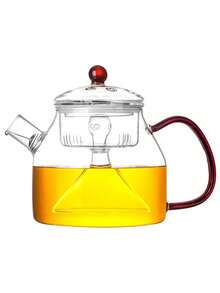 1pc Thick Heat-Resistant Glass Tea Pot, Suitable For Electric Stove, Household Teapot, Glassware Tea Set Wholesale - Transparent - View 6