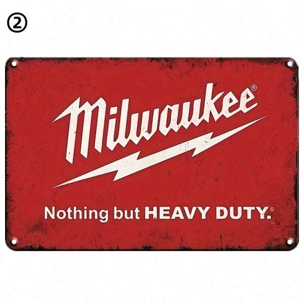 1pc, Electric Tools, Lawn Mowers Metal Tin Sign (8''x12''/20cm*30cm), Vintage Metal Plaque Gas Man Cave Iron Painting Garage Wall Decorative Room Stickers Decor