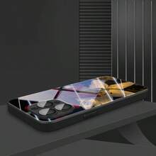 1 Ốp lưng điện thoại bằng kính họa tiết hoa ly cổ điển, tinh tế, cao cấp, phù hợp với kính cường lực của Apple - màu đen - Xem 4