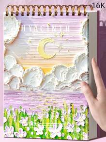 Libreta de bocetos con tapa dura artística, libro de bocetos para dibujo 16K, útiles escolares, de vuelta al colegio
