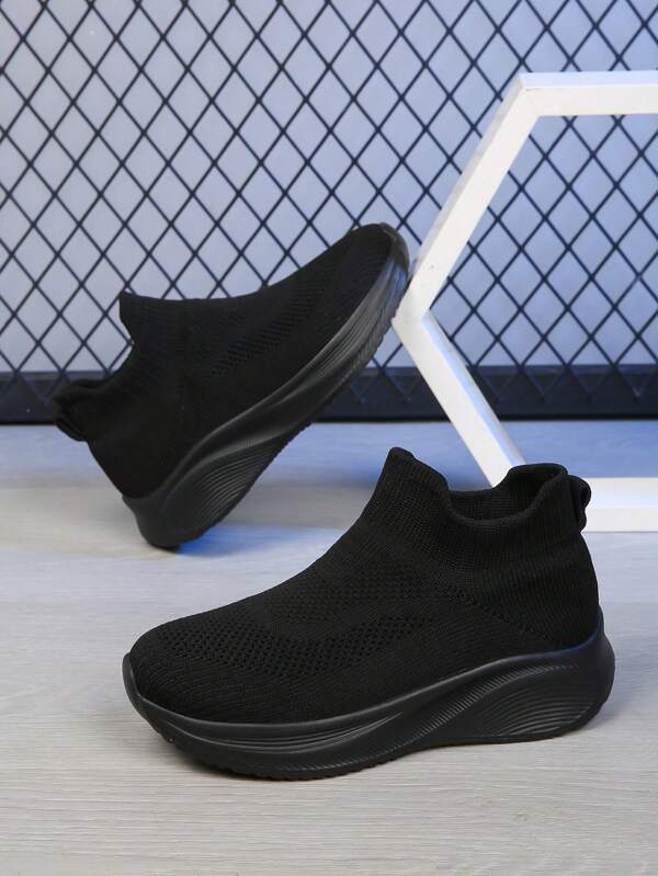 New Kids & Teenagers' Cushioned, Anti-Slip, Soft, Breathable, Odor-Resistant Mesh Socks, Convenient To Wear, Suitable For Indoor, Outdoor, Running, Walking, Casual Sports Shoes