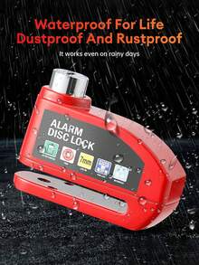 Neue Fahrrad-Motorrad-Scheibenbremsen-Schloss Motorrad Diebstahlschutz-Schloss Wasserdicht 110dB lauter elektronischer Alarm Scheibenschloss für Motorrad, Fahrrad, Elektrofahrrad, unverzichtbare Diebstahlschutz-Ausrüstung für das Fahren - Verschiedenfarbig - Übersicht 5