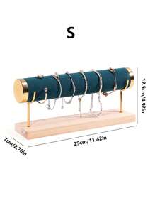 1pc Black, Green, White, Beige, Gray, Pink Solid Wood Suede Metal Jewelry Rack Bracelet Display Rack Bracelet Display Rack Jewelry Display Rack Jewelry Display Rack For Women Storage Organizer Travel Essentials Gift Back To School