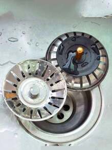 1 pieza Cubierta de drenaje del fregadero, Filtro de drenaje del fregadero de cocina, Accesorio de drenaje del fregadero, Cubierta de drenaje cerrada anti-obstrucción y anti-mosquitos para decoración del hogar y el baño en verano