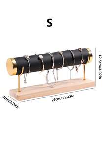 1pc Black, Green, White, Beige, Gray, Pink Creative Jewelry Rack, Wooden Bracelet Rack, Gold Three-Layer Bracelet Display Rack, Bracelet Display Rack, Watch Storage Rack For Women Storage Organizer Travel Essentials Father Gift Back To School - 彩色 - 查看 18