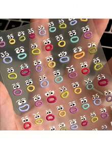 1 Stück interessante Nagelkunst Aufkleber, süße 3D Gelsticker für Scrapbooking, Aufkleber für Wasserflaschen