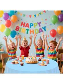 1件/6件/10件一次性圆形塑料桌布，防水防污，餐桌装饰，213厘米 - 彩色 - 查看 6