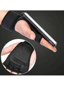 1 Paar unisex fingerlose Gewichtheberschuhe mit Klettverschluss für Fitness-Training im Gym
