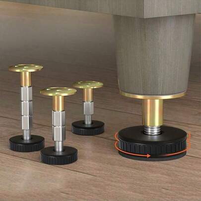 4pcs Adjustable Furniture Legs Adjustable Slat Support Legs For Table/Bed/Cabinet/Couch, Bed Frame Adjustable Height Slat Support Leg