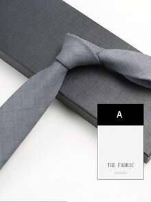 1 件男士时尚条纹格子图案领带，适合商务、通勤和正式活动 - A - 查看 10