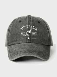 Vintage Style Australia Letter Graphic Print Trucker Hat, Mother's Day Gift, Adjustable Breathable Sweat-Absorbent Sun Protection Hat, Suitable For Casual Outdoor Sports, Travel And Daily Wear In Summer