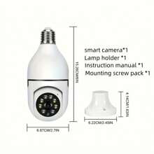 1PC 1080P High-Definition Indoor Surveillance Camera, 2.4G Wireless WIFI Network, USB-Powered Home Security Camera, 350° Panoramic Rotating Camera, APP Application Control, Indoor And Outdoor Night Motion Detection, Real-Time Human Tracking, Two-Way Voice, Sound And Light Alarms, Digital Zoom PTZ, Smart Home Functions, 4x Digital Zoom Display, Suitable For Home Security.
