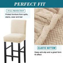 Fundas elásticas para taburetes de bar, cubiertas lavables para respaldo de sillas de barra, funda de asiento con parte inferior elástica para cubrir taburetes altos de bar