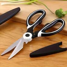 1pc Multifunctional Stainless Steel Kitchen Scissors With Bone Cutter, Suitable For Cutting Chicken, Meat And Fish, Food Cutting Tool For Home And Baby Food