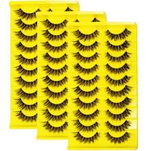 30 Pairs False Eyelashes 6D Super Fluffy Wispy Fake Eyelashes Cat Eye Effect Dramatic Lashes Eyelash Extension Makeup - Lông mi  mắt mèo - Xem 7