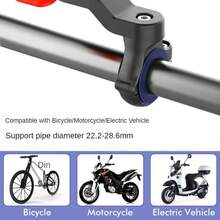 摩托车手机支架，防抖前叉立管自行车手机支架（带减震器），360°旋转自行车车把手机夹，摩托车车把支架，适用于智能手机的摩托车减震器