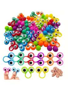 10pcs/12pcs/24pcs/36pcs Adorable Eye Finger Puppets - Wiggly Googly Eyes For Party Creative Fun In Crafting Projects - Ideal For Party Atmosphere Making Wiggle Eye Finger Puppets Creative & Interactive Play Ring Set For Parties