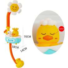 1 szt. Zabawka do kąpieli i prysznica dla niemowląt, elektryczny zraszacz kaczki z wodoodporną funkcją, zabawka natryskowa na baterie z przyssawką do zabawy w wannie