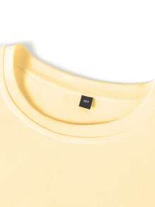 Tween Girl Graphic Print Round Neck Long Sleeve T-Shirt, Autumn/Winter Top