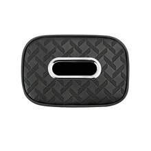 Soporte de Caja de Pañuelos para Coche de Cuero Nappa, Consola Central de Coche, Reposabrazos, Caja de Servilletas, Visera Solar, Estuche de Pañuelos para Asiento Trasero con Correa de Fijación - NEGRO B 1 PIEZA - Ver 13