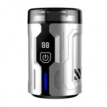 Barbeador elétrico masculino com tela de LED, barbeador masculino com lâmina, barbeador IPX7 para uso úmido e seco com 18 lâminas flexíveis, estação de carregamento USB-C para barba e rosto, carregador sem fio moderno, cinza, branco, prata
