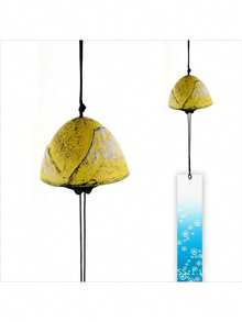 日本传统户外幸运小风铃，岩铸铁保佑寺庙风铃纪念和同情叶风铃室内花园铃铛、露台、阳台（叶子）、家居装饰、房间装饰、墙壁装饰