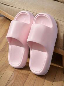 男士休闲夏季拖鞋，简约黑色一脚蹬凉鞋，EVA 材质防滑防臭轻便柔软舒适平底拖鞋，淋浴鞋 - 黑色 - 查看 8