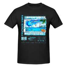 Frutiger Aero Fashion Collection - Frutiger Vibes T-Shirt  Wo Leisure Drop Pure Cotton Loose Couple TeePlus Y2K Wo's 220g Thick Cotton T-Shirt With Butterfly Print Pattern, Suitable For Girls And Wo's Short Sved Round Neck Inspirational Shirt, Cute Aesthetic Y2K Style Summer Top, Suitable For Outdoor, Family, Work Or Street Wear Casual Loose Daily T-Shirt - 黑色 - 查看 1