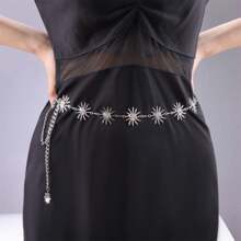 1pc Women's Sexy Simple Vintage Face Sun Waist Chain Belt Body Jewelry, Bikini Chain, Body Chain, Suitable For Beach, Bikini Outfit, Outdoor Parties, Belly Dance