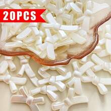 20 piezas de cuentas de lazo acrílicas de 30mm x 20mm con acabado perlado para manualidades de joyería - Dijes para collares y pulseras