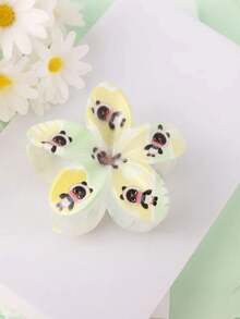 1pc/6pcs Cartoon Doodle Plumeria Hair Clips, Suitable For Women's Daily Life, Leisure, Party, Commuting, Vacation - Hair Accessories, Best Gift For Girlfriend, Mom On Holidays, Birthday, Anniversary Or Graduation