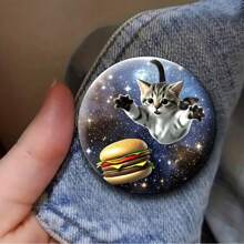1 pieza Broche de alfileres de seguridad con diseño gráfico de 4,4 cm/1,73 pulg., Broche adecuado para colocar en ropa, bolsos, mochilas, regalo para familiares y amigos