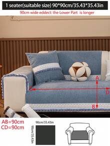 1 件四季沙发垫套,现代简约防滑沙发座椅保护套,防尘可洗沙发套,蓝色清新时尚,柔软防褪色,宠物友好,适合 L 型沙发和 1/2/3/4 座沙发 - 藍色 - 查看 15