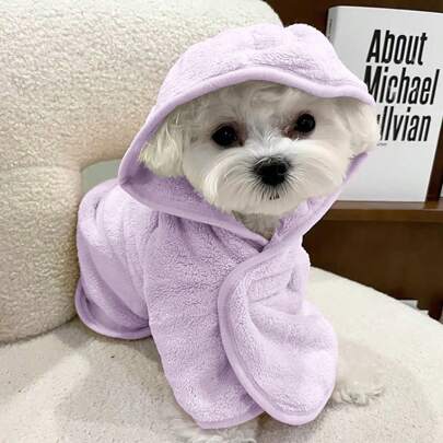 Pet Cat Dog Absorbent Quick-Dry Bath Towel & Bathrobe