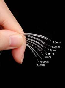 2 piezas Cordón elástico de 0.5-0.8mm, línea elástica transparente para hacer joyas, pulseras, collares, accesorios de cuentas, cordón para joyas, cordón de cuentas de cristal, se puede enhebrar fácilmente a través de joyas, adecuado para manualidades DIY