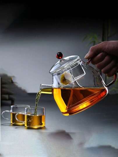 1个加厚耐热玻璃茶壶，适用于电炉，家用茶壶，玻璃茶具套装批发