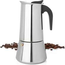 New  12 C Greca Stovetop Pr Maker 600ml/20oz, Moka Pot  Cee Percolator Dign, Stainls Steel Stove Top Cee Maker For Camping Or Home Use, Italian Cee Maker Stovetop - 12C不銹鋼 - 查看 1