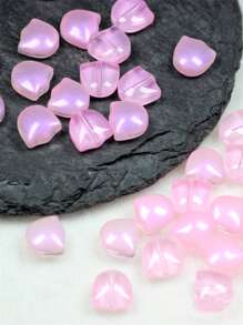 100pcs Tulip Flowers And Leaves Glass Beads For Jewelry Making Spacer Beads Kit Set For DIY Bracelets, Necklaces, Earrings, Bags, Phone Charms, Car Charms, Etc