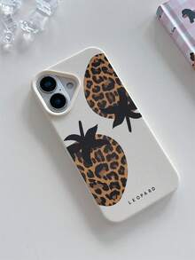 1 件时尚豹纹草莓白鳄鱼皮 TPU 防震手机壳适用于 16/15/14/13/12/11/XS MAX/X/XS/XR/7 Plus/8 Plus/7/8 - 米色 - 查看 3