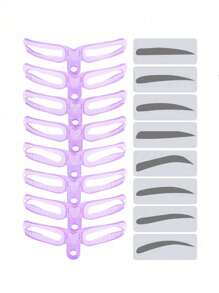 1pc/8pcs/16pcs/24pcs/32pcs/40pcs/48pcs Eyebrow Makeup Stencils, Easy To Sketch Perfect Eyebrow Shape, Skin-Friendly Reusable Design, Suitable For Commuting, Dating, Travel, Providing Various Eyebrow Styles To Meet Different Needs. Portable And Compact, Ideal For Makeup Touch-Ups Anytime. Great Gift For Parties, Travels, Festivals, Birthdays, Loved Ones.,Makeup,Cheap,Room Decor,Vanity,Travel,Bedroom,Makeup Accessories