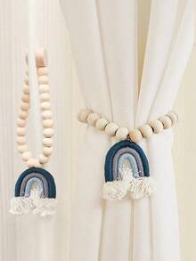 Correas magnéticas para cortinas pequeñas de arcoíris, correas fijas para cortinas en salas de estar y dormitorios infantiles - gris verde - Ver 3