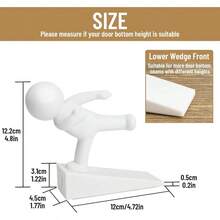 Cute Door Stop Decorative And Sturdy Decorative Door Stop Lower Front Wed Suitable For More Doors White Patented - White - View 2