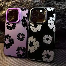 Black Flower Luxury D-Denims T-Tears Phone Case For IPhone 16 15 14 13 12 11 Mini Pro Max X XR 8 Plus Anti Fall Matte Back Cover - Black - View 5