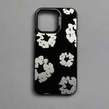 Black Flower Luxury D-Denims T-Tears Phone Case For IPhone 16 15 14 13 12 11 Mini Pro Max X XR 8 Plus Anti Fall Matte Back Cover - Black - View 9